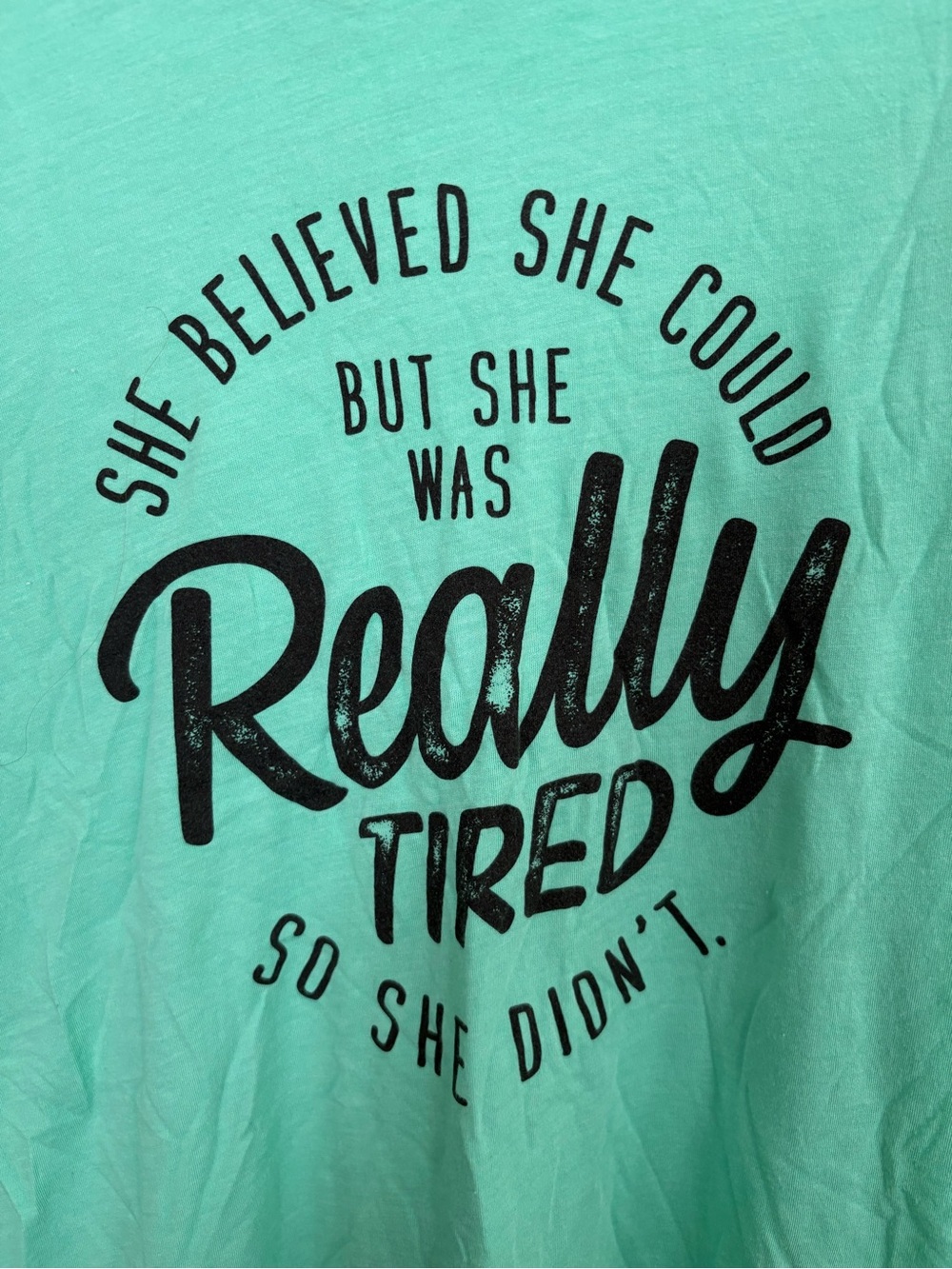 Women's Mint Graphic Short-Sleeve Tee - Really Tired